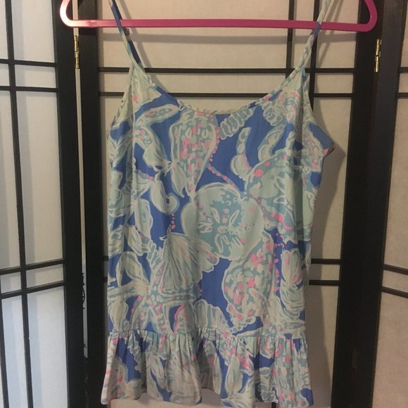 Lilly Pulitzer Ruffle Bottom Top - Picture 1 of 5